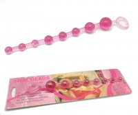 palline anali rosa,in silicone,size cm 26.diametro 2,5